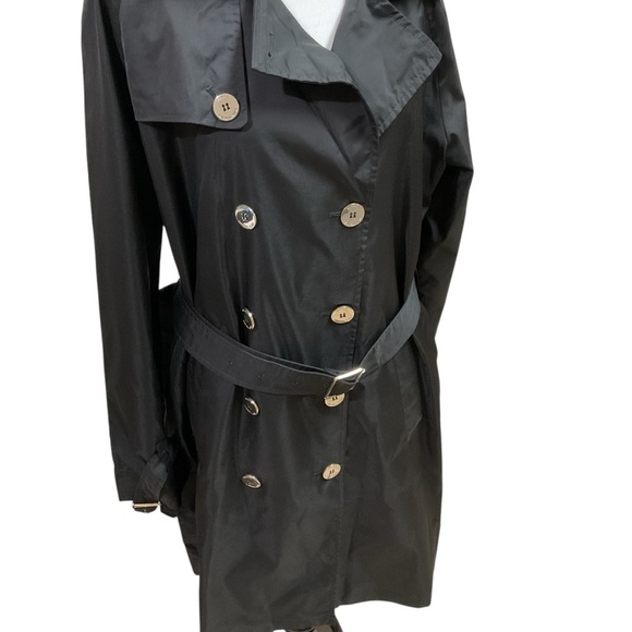 Michael Kors Women's L Large Double Breasted Trench Coat Belted Lightweight - Picture 5 of 9